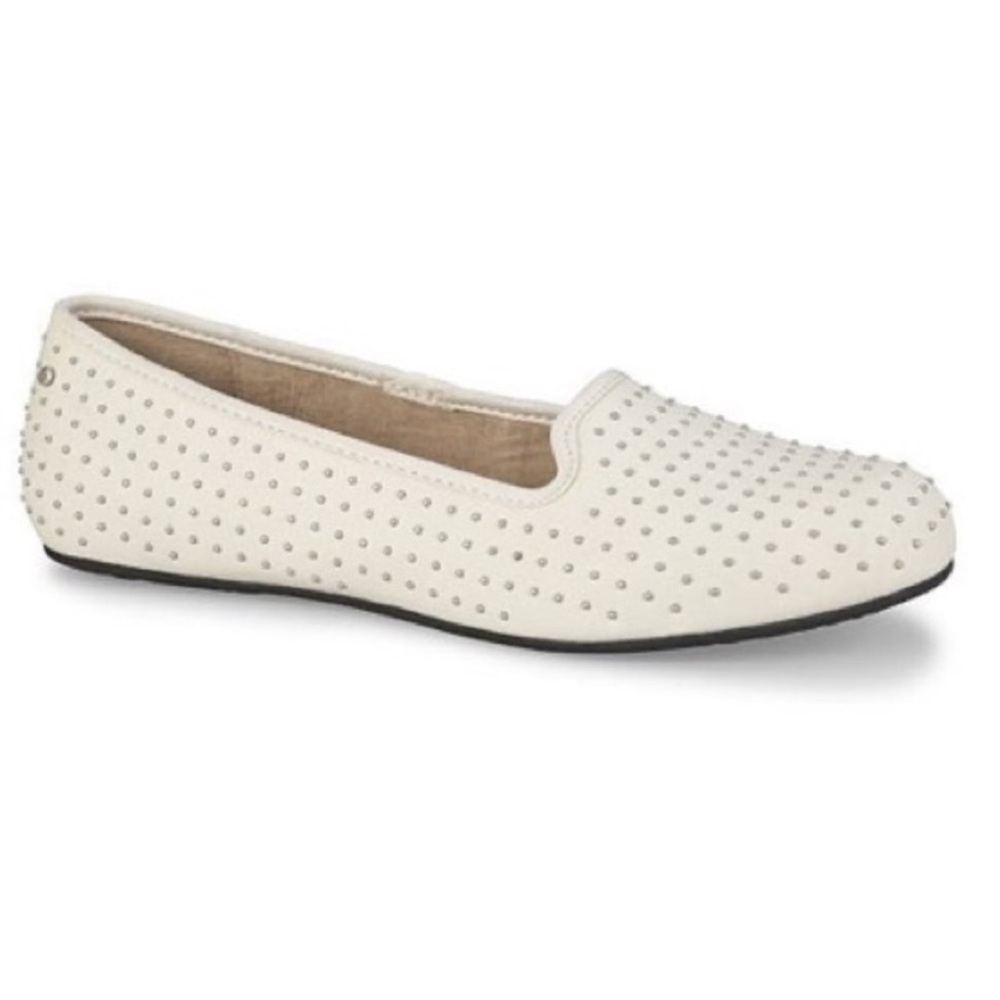 UGG Alloway studded loafers- shearling lined- cream.